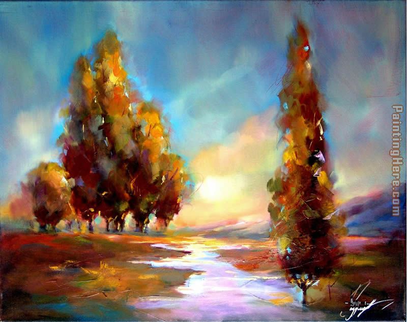 A River Runs Through it 1 painting - Anna Razumovskaya A River Runs Through it 1 art painting